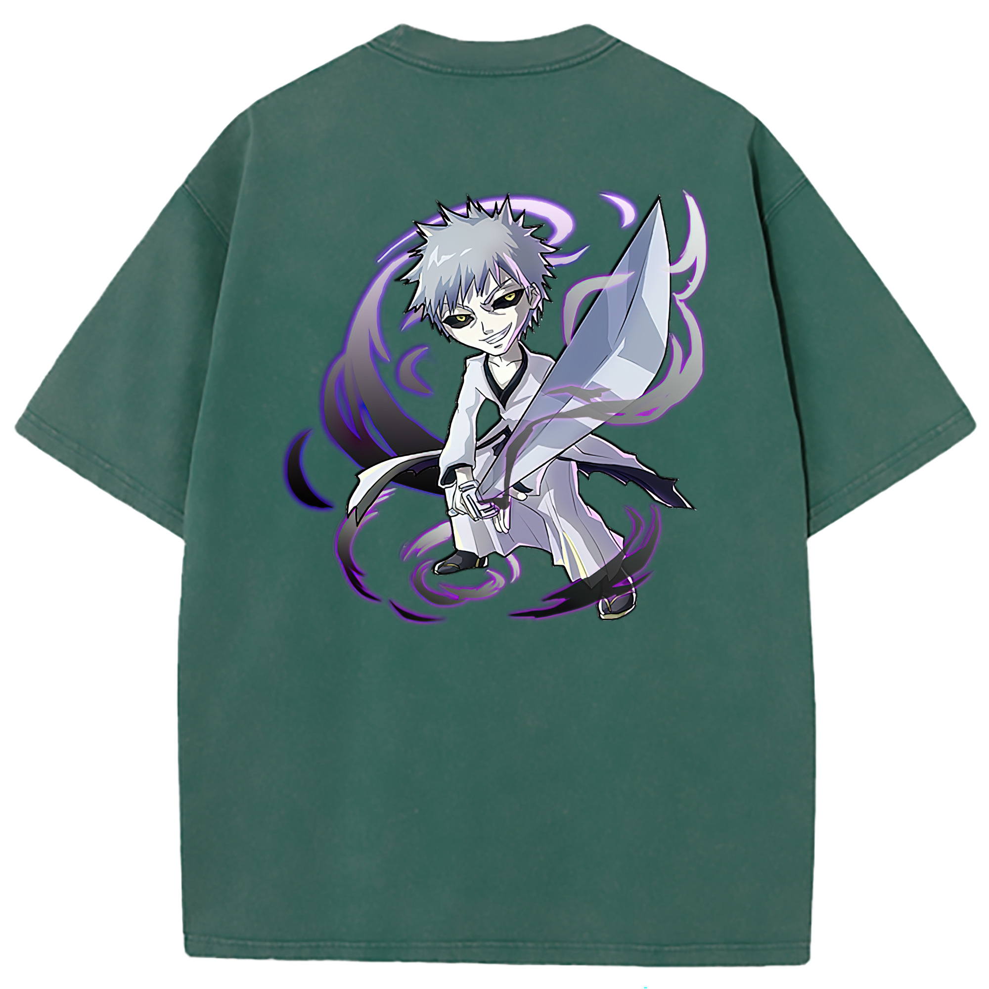 （画像用） ブリーチ 黒崎一護（くろさき いちご）BLEACH Kurosaki Ichigo 綿100% ヴィンテージ風 半袖Tシャツ（背面プリント）